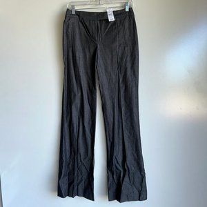 NWT Ann Taylor LOFT Kate Classic Trouser Dark Gray Black Pants Size 0